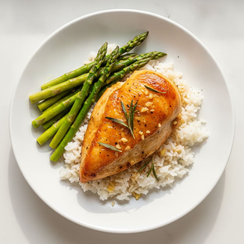Lemon Herb Roasted Chicken with Rice