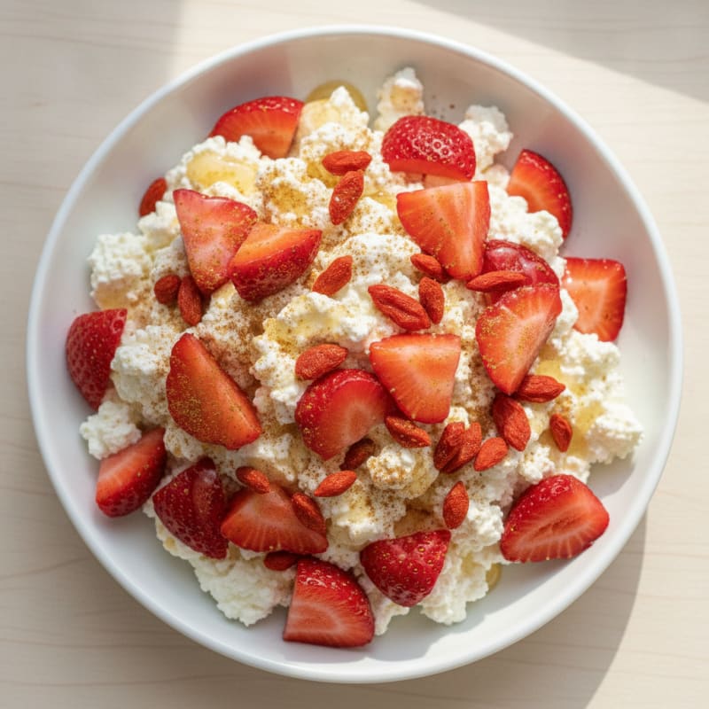 Sweet Cottage Cheese with Berries