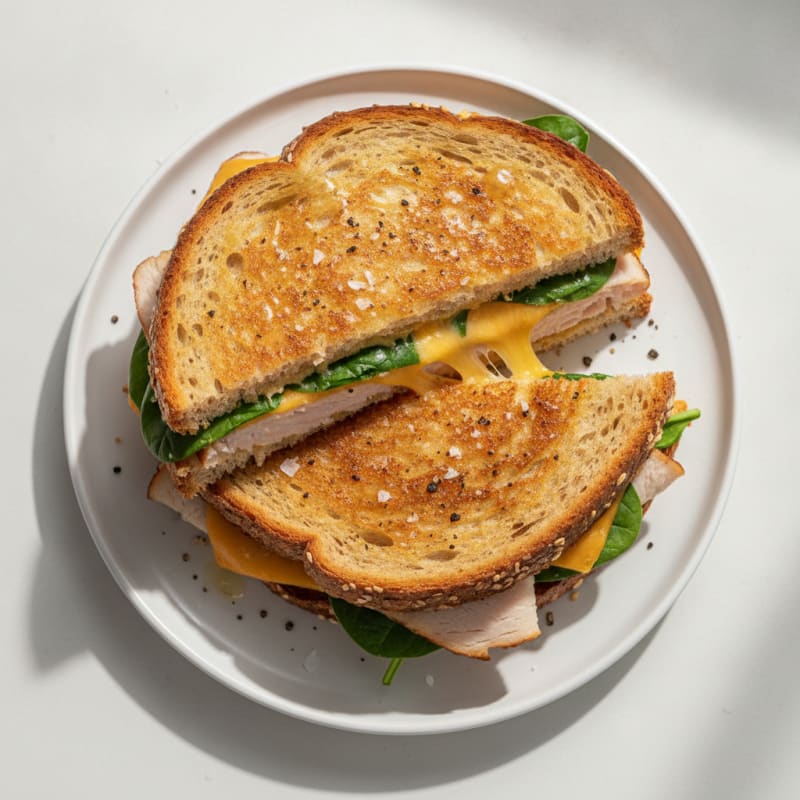 Triple-Decker Grilled Cheese Sandwich