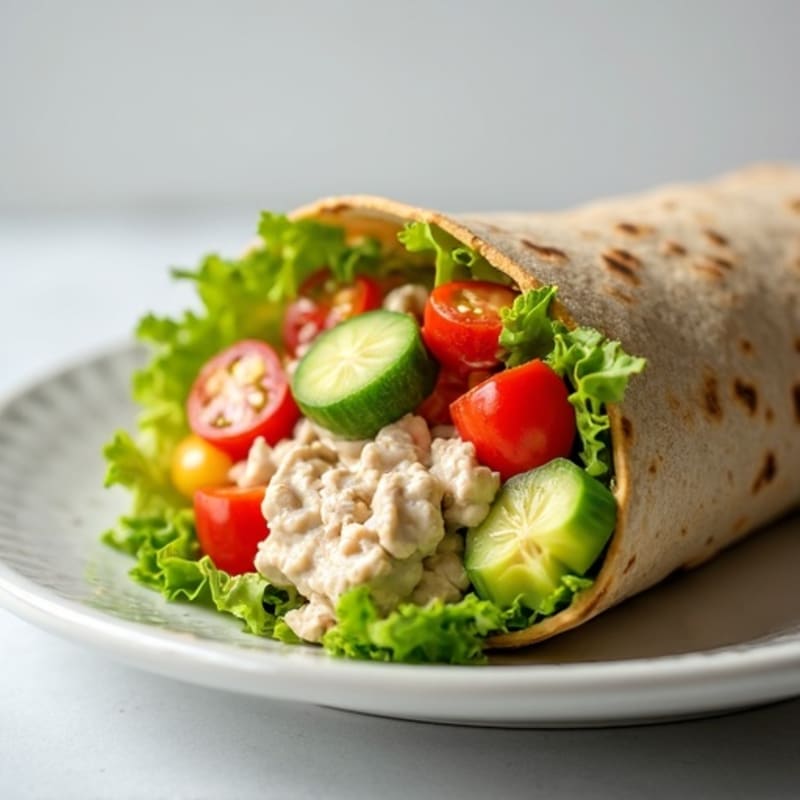 Creamy Tuna and Fresh Veggie Wrap