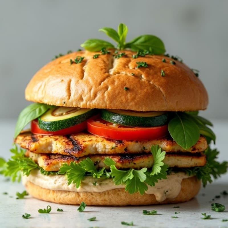 Fresh Herb Grilled Vegetable Sandwich
