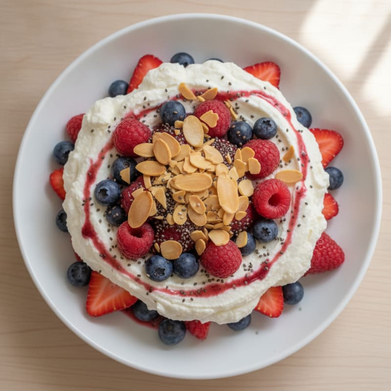 Silky Greek Yogurt Protein Parfait with Berries