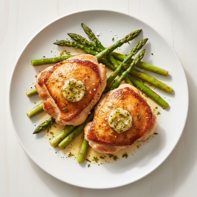 Pan-Seared Chicken Thighs with Garlic Herb Butter