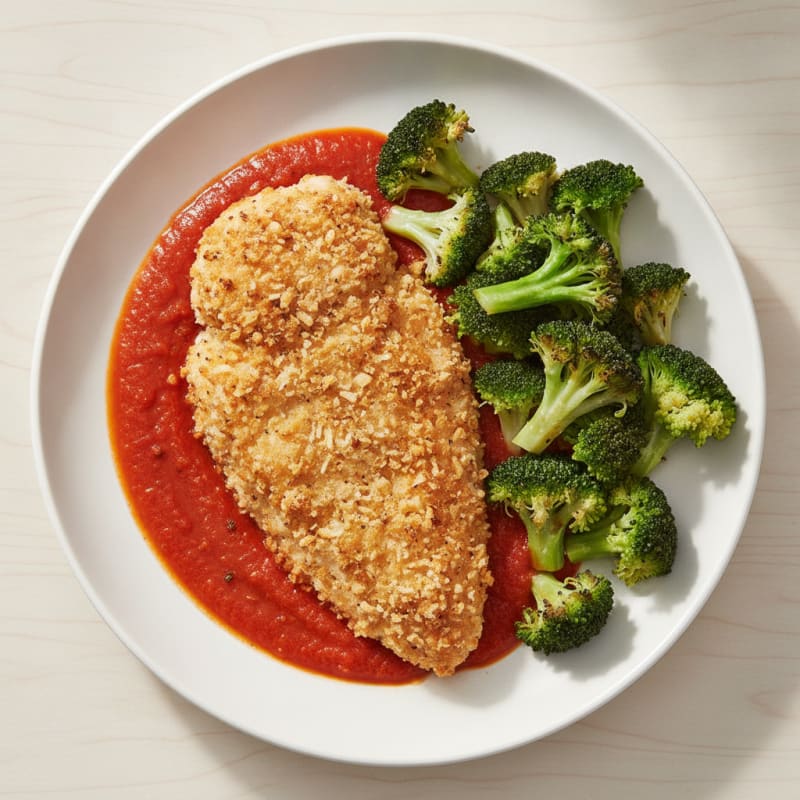 Crispy Parmesan-Crusted Chicken with Zesty Marinara