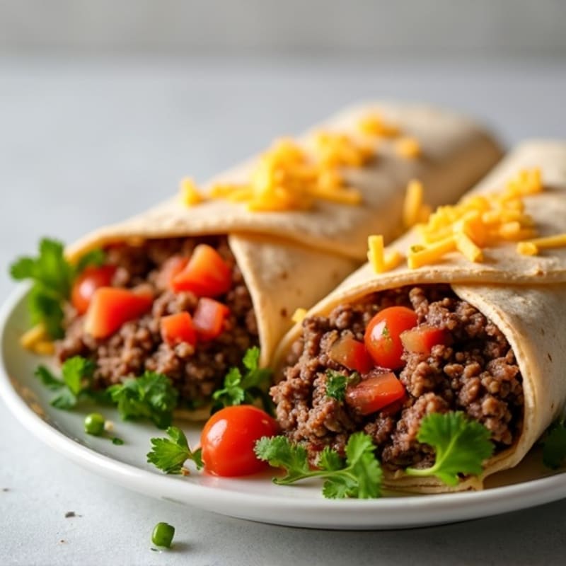 Lean Ground Beef and Fresh Salsa Tortilla Wraps