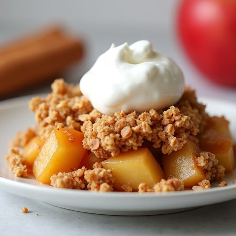 Healthy Warm Crispy Apple Crumble