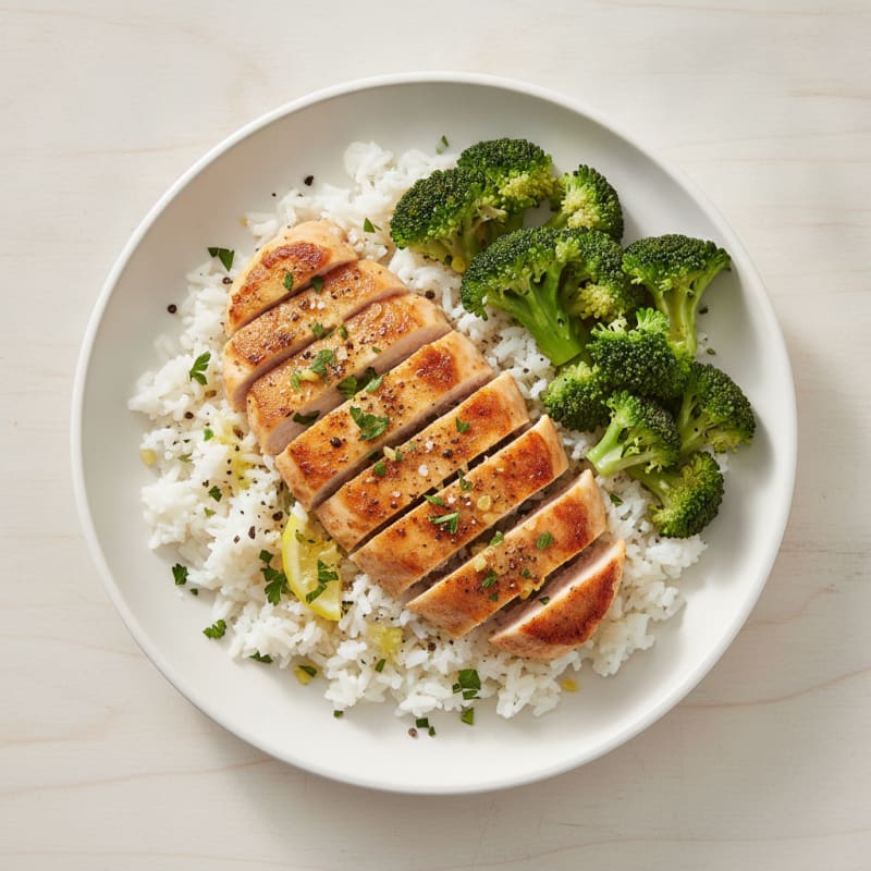 Garlic Herb Chicken and Rice Bowl