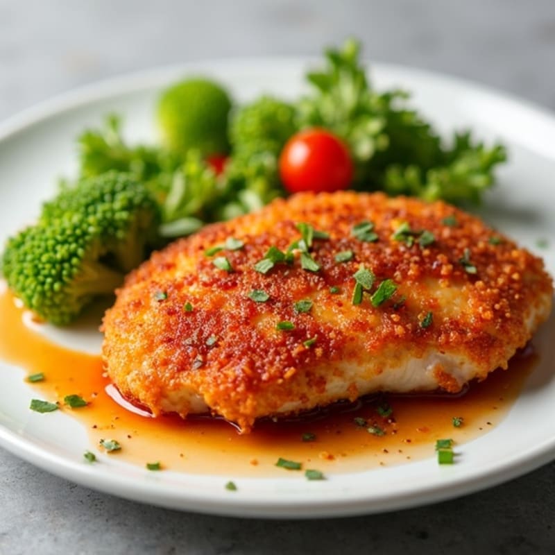 Crispy Baked Chicken with Sweet and Spicy Garlic Glaze