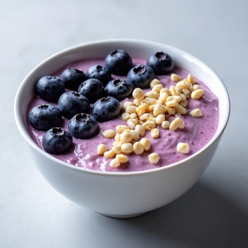 Creamy Frozen Blueberry Yogurt Bowl