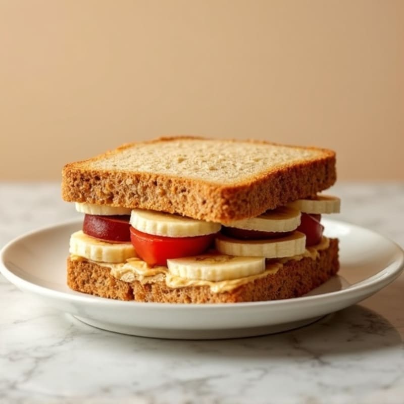 Protein-Packed Almond Butter Banana Sandwich