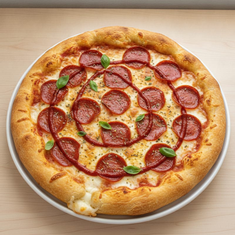 High-Protein Stuffed Crust Pepperoni Pizza