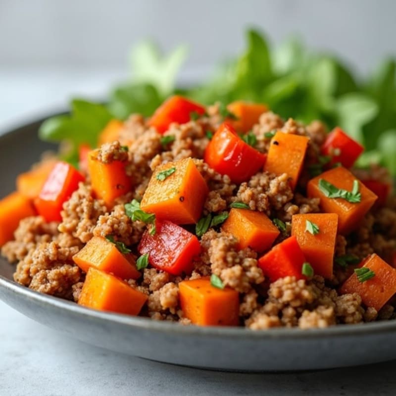 Savory Ground Turkey and Sweet Potato Hash