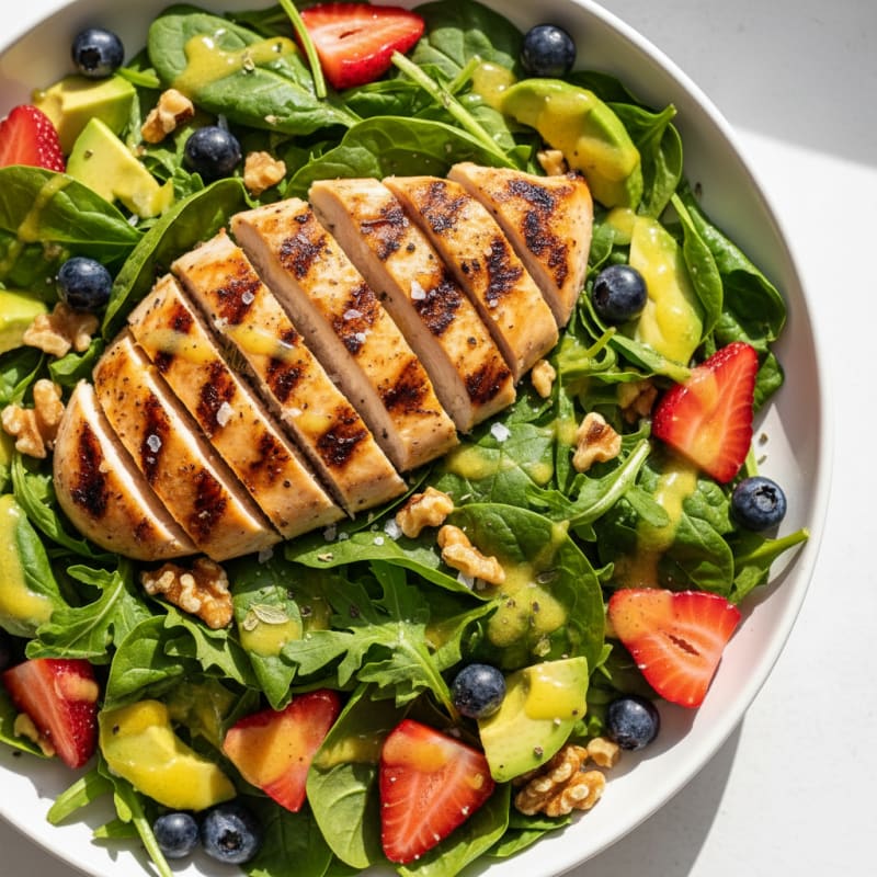 Zesty Grilled Chicken and Berry Salad