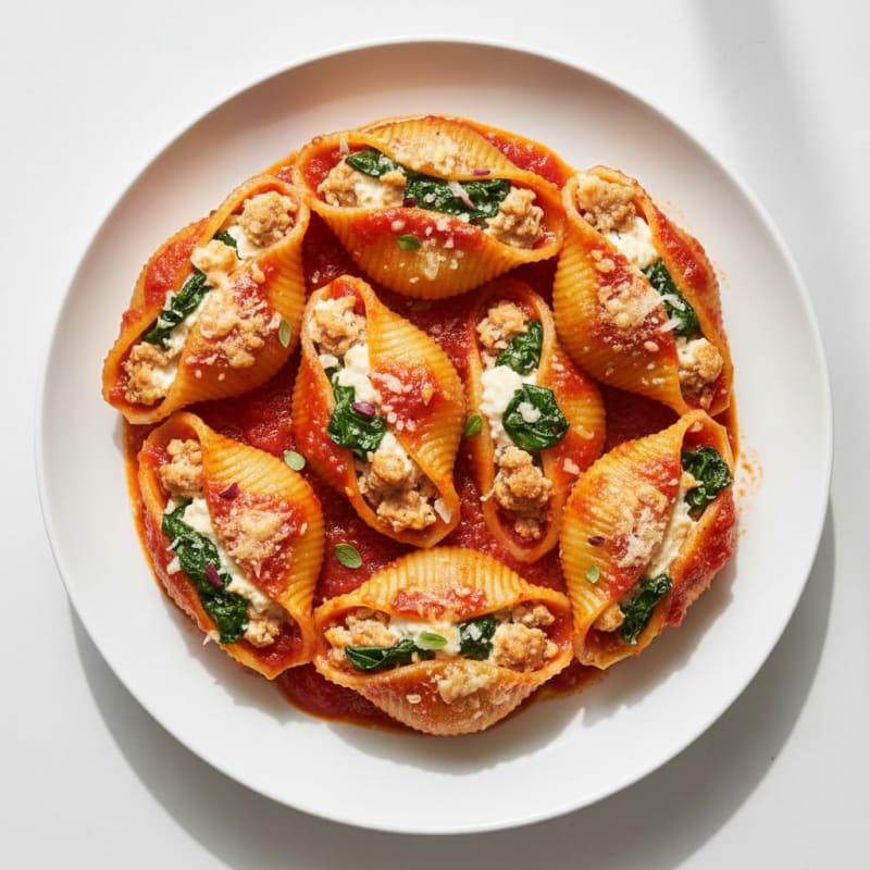 Creamy Ricotta Stuffed Shells with Zesty Marinara