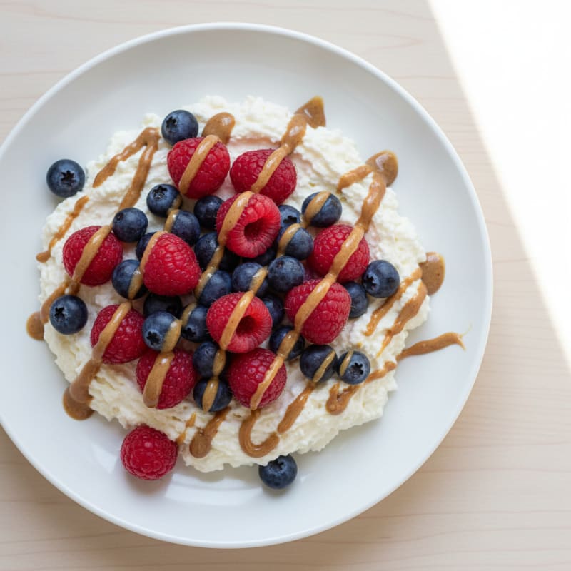 Silky Greek Yogurt Protein Mousse with Berries