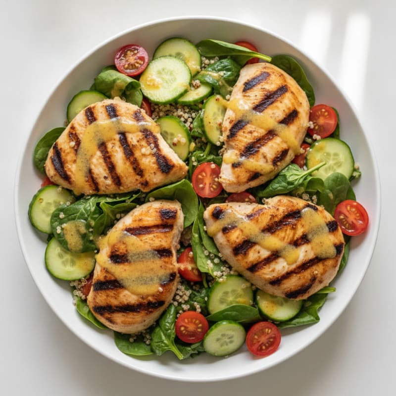 Grilled Chicken and Quinoa Salad with Lemon Vinaigrette