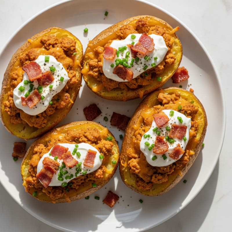 Bacon Cheddar Stuffed Potatoes