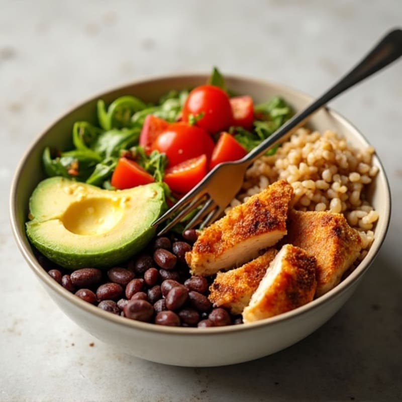 Hearty Black Bean and Brown Rice Burrito Bowl
