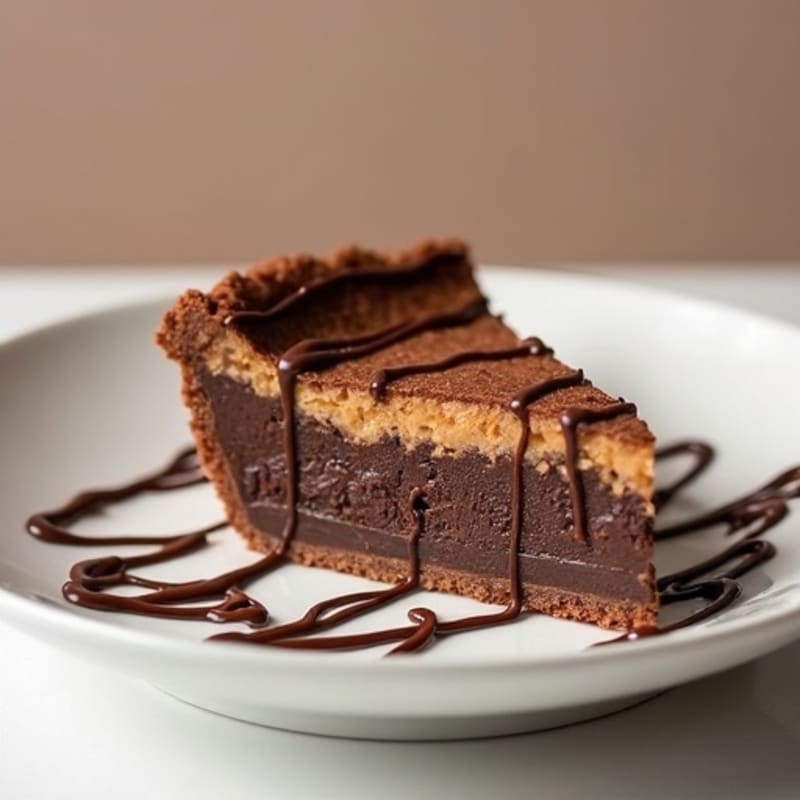 No-Bake Dark Chocolate Peanut Butter Protein Pie