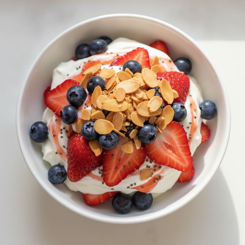 Silky Greek Yogurt Protein Parfait with Berries
