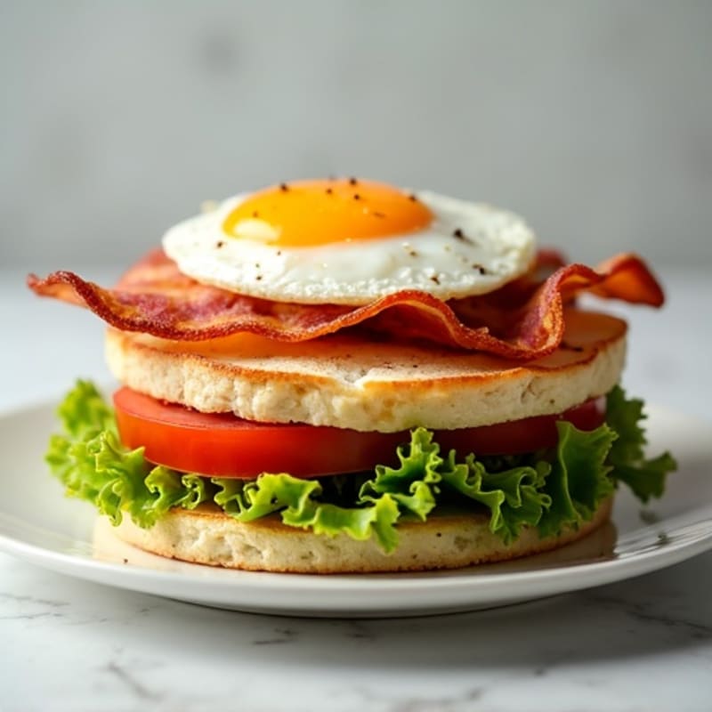 Crispy Turkey Bacon Lettuce Tomato Stack