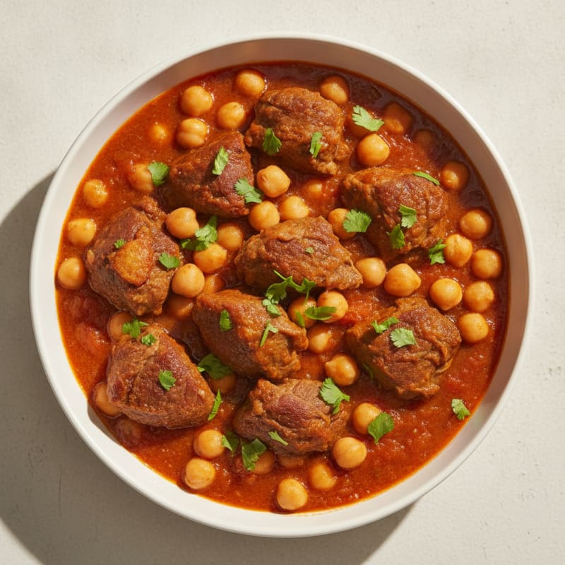 Moroccan Lamb Tagine with Chickpeas