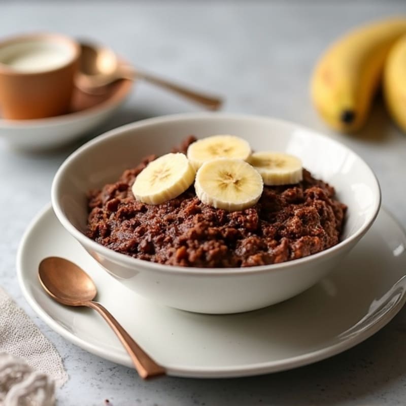 Fudgy Chocolate Protein Baked Oatmeal