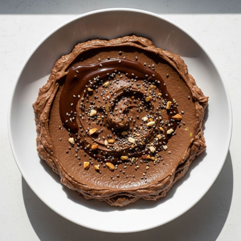 Silky Chocolate Protein Pudding with Chia Seeds