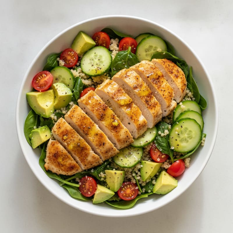 Lemon Herb Chicken and Quinoa Power Bowl