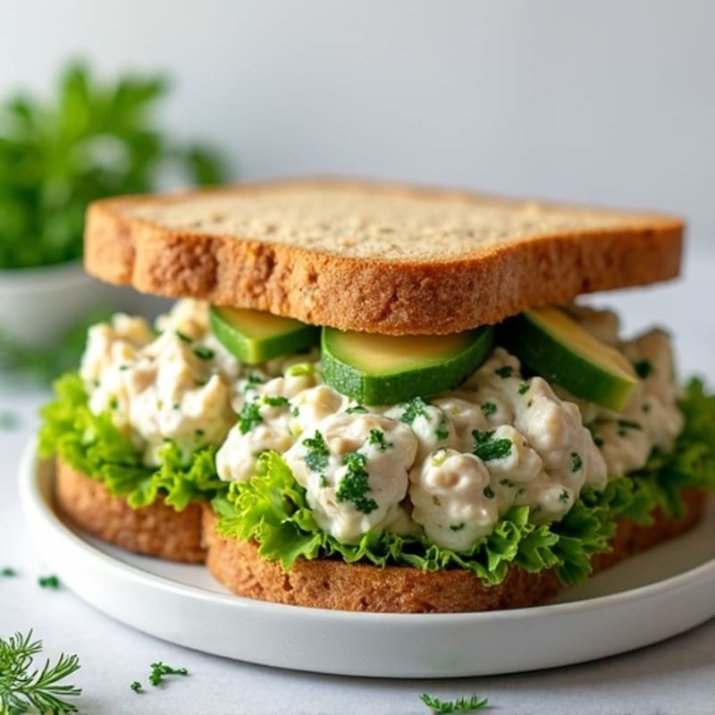Creamy Fresh Herb Chicken Salad Sandwich