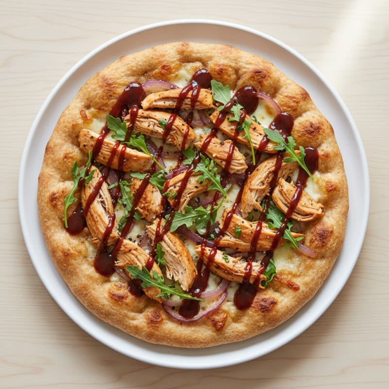 Smoky BBQ Chicken Flatbread with Caramelized Onions