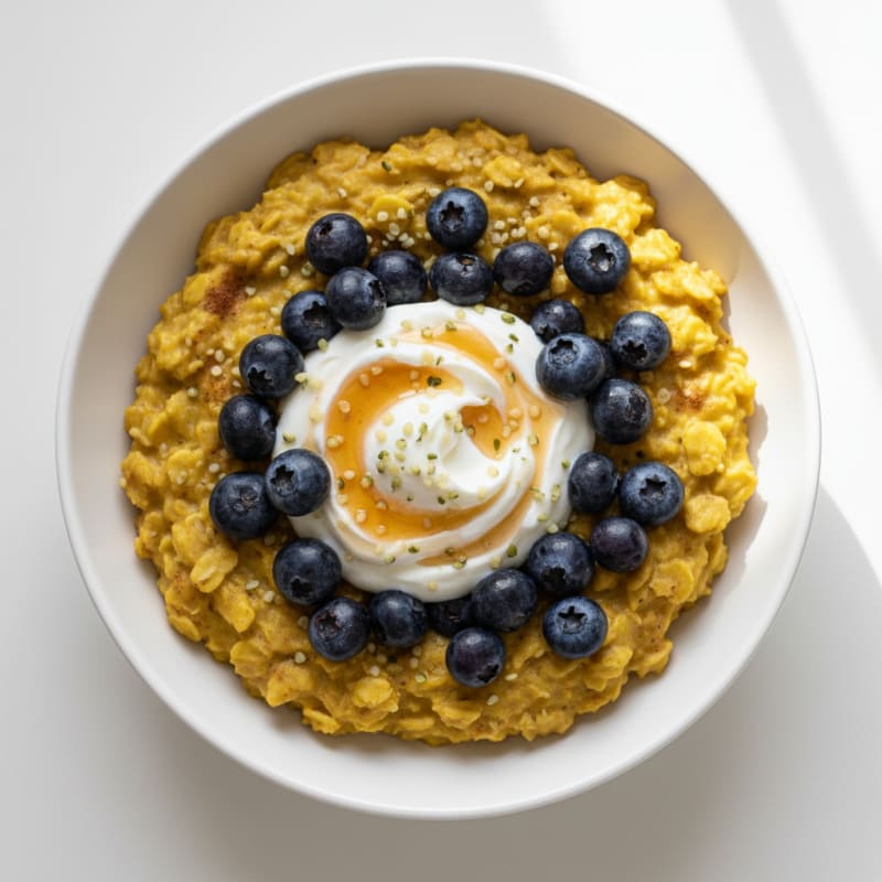 Creamy Golden Spiced Oatmeal Bowl