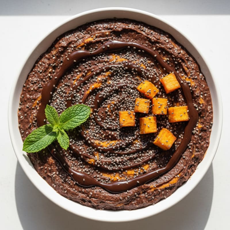 Chocolate Protein Pudding with Chia Seeds