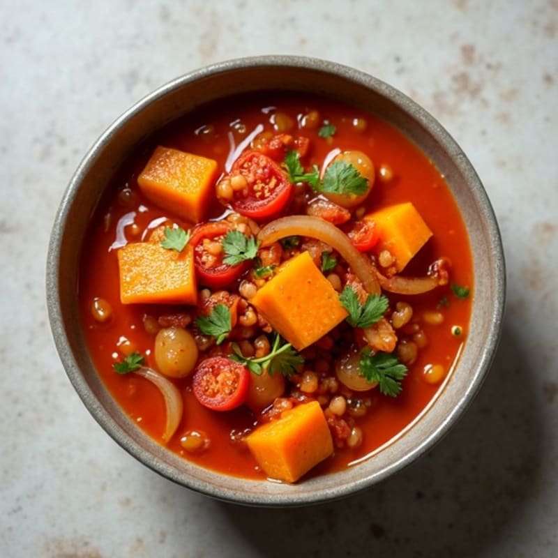 Silky Red Lentil Sweet Potato Stew