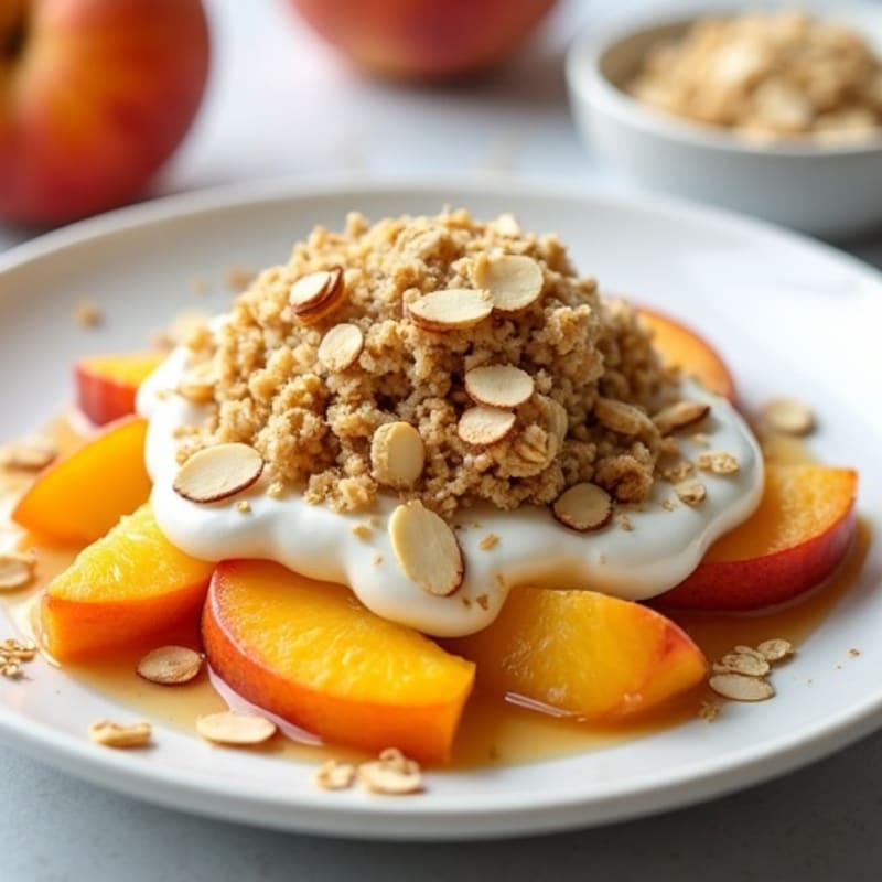 Fresh Peach Oat Crumble with Vanilla Bean