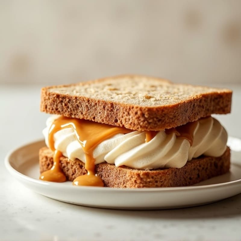 Peanut Butter and Creamy Protein Fluff Whole Grain Sandwich