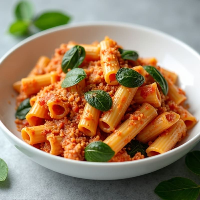 Lean Ground Turkey Baked Ziti with Spinach