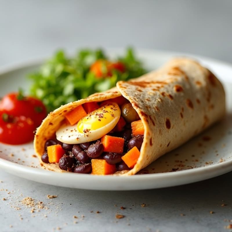 Protein-Packed Sweet Potato Black Bean Breakfast Burrito