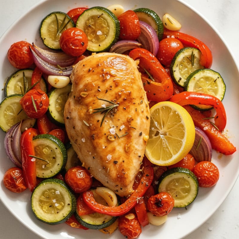 Mediterranean Herb-Roasted Chicken and Vegetables