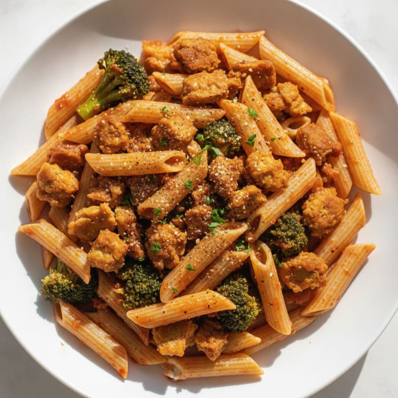 Savory Tempeh and Whole Wheat Penne