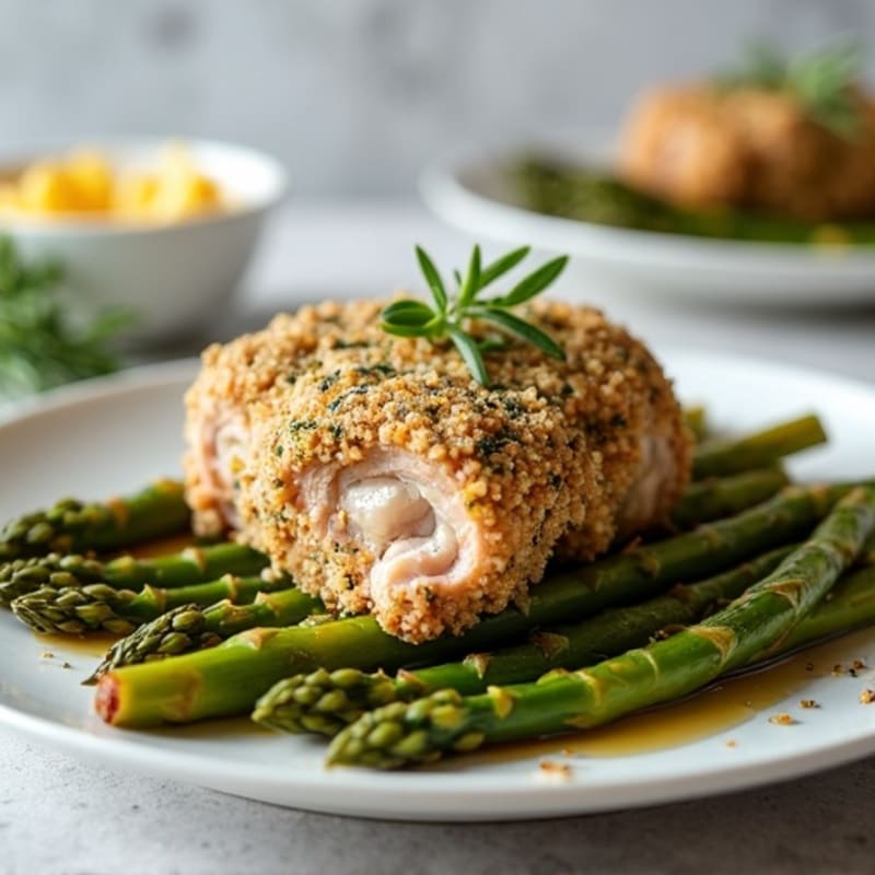 Herb-Crusted Pork Tenderloin with Roasted Asparagus
