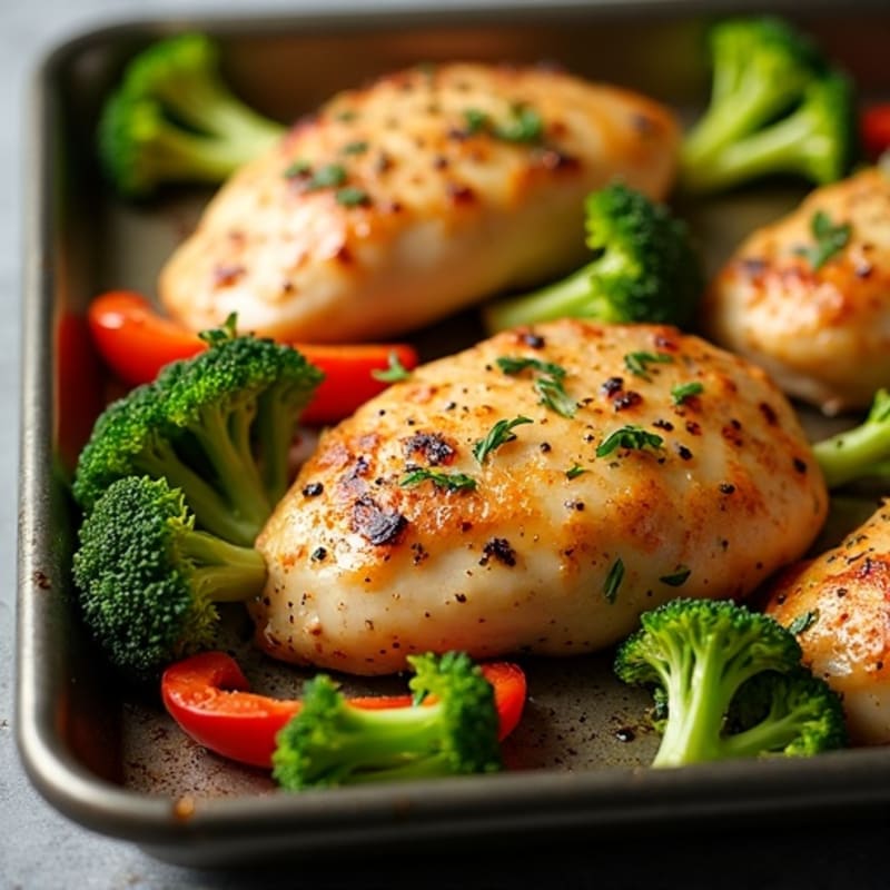 Sheet Pan Lemon Garlic Chicken and Broccoli