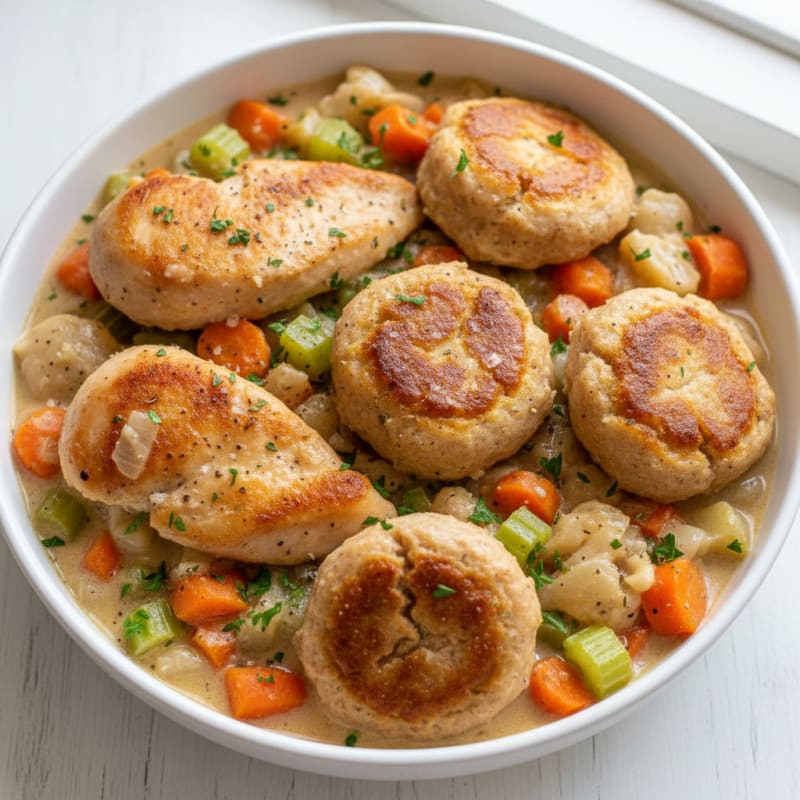 Creamy Herb Chicken and Dumplings