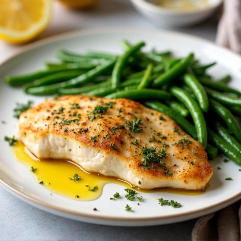 Sheet Pan Lemon Herb Chicken with Roasted Green Beans