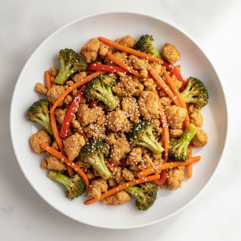 Ground Chicken and Vegetable Stir-Fry