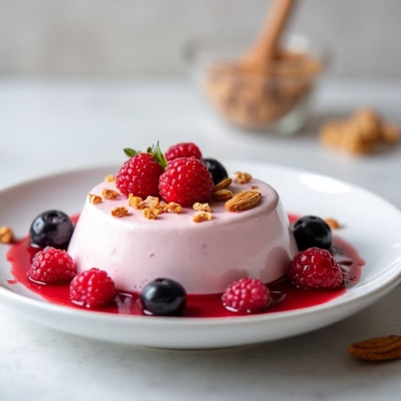 Silky Greek Yogurt Protein Mousse with Berries