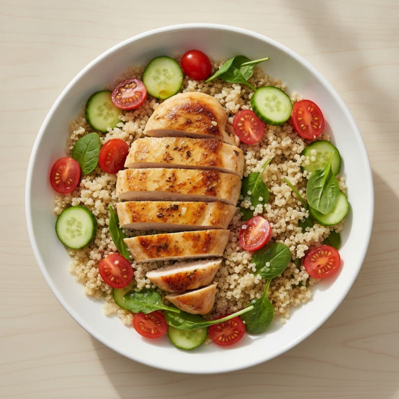 Lemon Herb Chicken and Quinoa Bowl