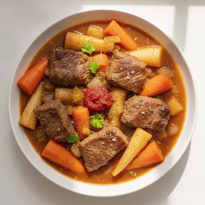 Hearty Beef and Root Vegetable Stew