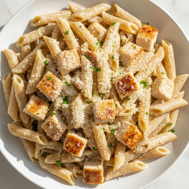 Garlic Parmesan Chicken Alfredo Pasta