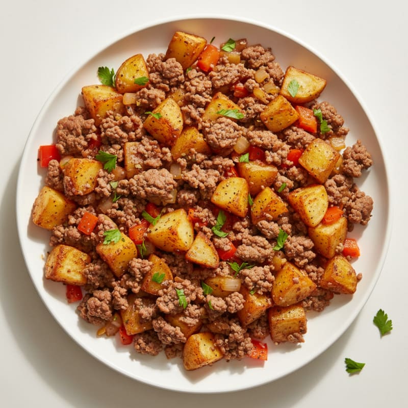 Savory Ground Beef and Potato Skillet